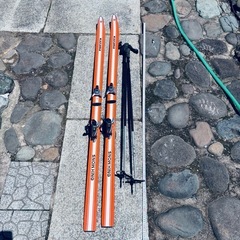 スキー板　ストック　昭和　レトロ　ウィンタースポーツの画像