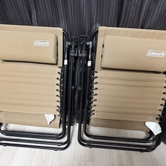 直接引取限定　Coleman インフィニティチェア 2脚セット　カップホルダー付の画像
