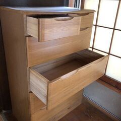 タンス5段　中古美品　木製　※同じ家にある他の家具も出品中です※の画像