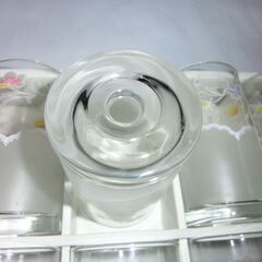 ◎昭和のグラス１０点未使用箱入（しっかり作られてます）、◎花模様、半分くもり模様、画像参照★お手数をおかけしますプロフィール必読ですの画像