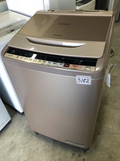 NO B182 ?福岡市内配送設置無料✨?日立 HITACHI ビートウォッシュ 全自動洗濯機 （10kg） シャンパン BW-V10