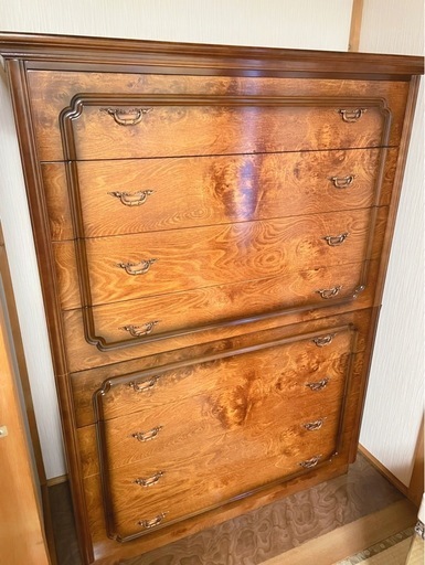 【お値下げ中15000円▶︎12000円】おまけの転倒防止伸縮棒つき♪ チェスト ナラ ビンテージ レトロ 天然 収納