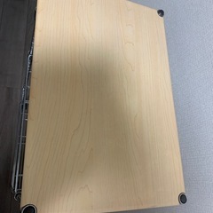 🌟キャスター付きスチールラック（木製天板・3段）お譲りします🌟の画像