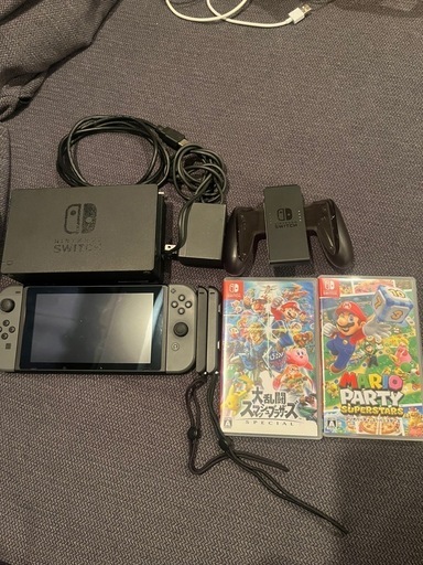 【値下げしました！！】Nintendo switch 本体&付属品付き(グレー)➕ソフト２個セット