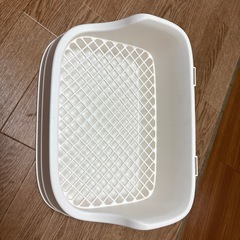 うさぎ トイレ ケージ 固定 モルモット 小動物 チンチラ 取り付け すのこ付き ホワイトの画像