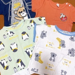 男の子　シャツ　キャラクターTシャツの9点セット 90cmの画像