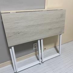 ニトリ　折りたたみデスク　机　白　の画像