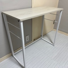 ニトリ　折りたたみデスク　机　白　