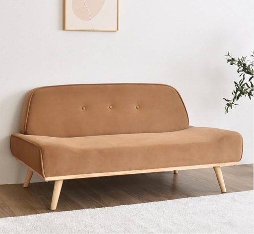 【新品】ソファ 幅138cm ブラウン
