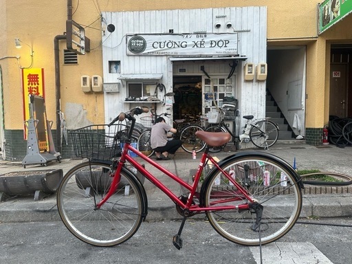 『ＳＡＬＥ　３０％』　ママチャリ　２６インチ　カゴ　3変速　付き　赤　配達可能