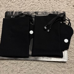 冷感 フェイスカバー 日除けマスク UVカットマスク ブラック 2枚セットの画像