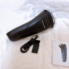 【新品】シェーバー メンズ 髭剃り 電動 電気シェーバー ひげそり ひげ剃り IPX7防水 乾湿両用 プレゼントの画像