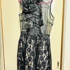 cocon japan 黒 レースドレス ノースリーブ
