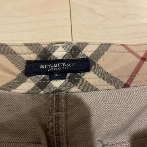 【美品】BURBERRY LONDONデニムスカート 36 ライトグレー