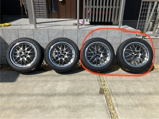 BBSホイール18インチ　RS-GT 5穴　右2本