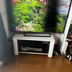 【白】2段　テレビ台　座テーブルに使えますの画像