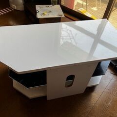 【白】2段　テレビ台　座テーブルに使えますの画像