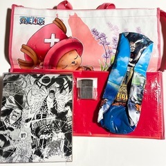 ONE PIECE グッズ 手提げ 鞄 バッグ ヘッドホン ライターの画像