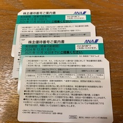 ANA株主優待券 2025年11月30日期限