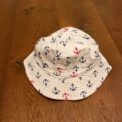 キッズ帽子日焼け帽子美品52-54cm