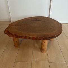 【ハンドメイド】杉の輪切りローテーブル