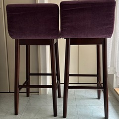 カウンターチェア　紫の画像