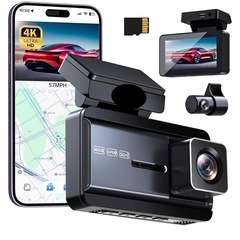 ドラレコ前後　4K 駐車監視録画できます　