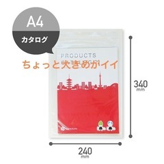❷ちょっと大きめチャック付A4ビニール袋50枚の画像