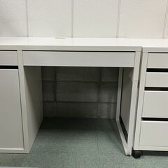 IKEA イケア MICKE ミッケ 学習机 袖机セット ホワイ...