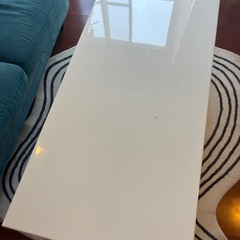 収納付き　白　ローテーブルの画像