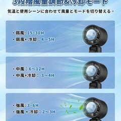 ハンディファン 手持ち扇風機 充電式 6000mAh Type-C急速充電の画像