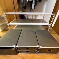 無印良品スチールユニットシェルフの画像