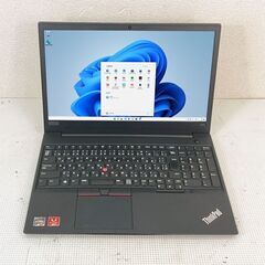 Windows11 Ryzen5第2世代搭載 フルHD液晶 ★ Lenovo ThinkPad E595 Ryzen 5-3500U(2.1G/4C/8T) メモリ16GB SSD256GB(高速M.2)の画像