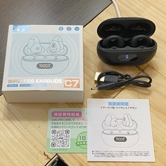ワイヤレスイヤホン C7 Bluetooth 耳挟み式 骨伝導大...