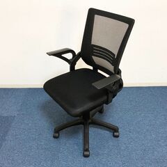 Garuda 収納式ひじ掛け付きオフィスチェアBK　パソコンチェ...