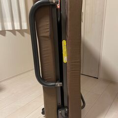 山善 YAMAZEN 低反発折りたたみベッド セミダブル チョコレートブラウン KBT-SD(CBR) の画像