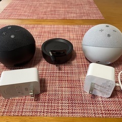 美品　Echo Dot 第4世代2個セット＋バッテリーベース