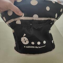 中古 黒と白の水玉模様 ベビーシートの画像