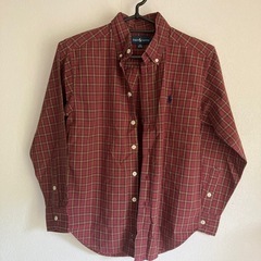 Ralph Lauren ボタンダウンシャツ レッド チェック 140