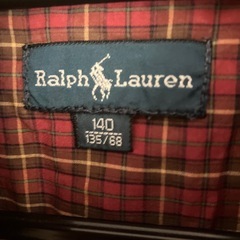 Ralph Lauren ボタンダウンシャツ レッド チェック 140の画像