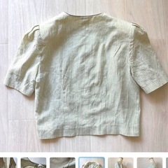 リネンノーカラージャケットの画像