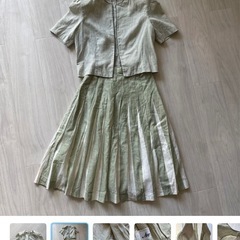 リネンノーカラージャケットの画像
