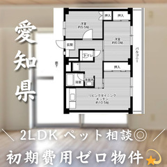 【初期費用0円✨】幸田町＊2LDK＊2人入居OK◎ペット相…