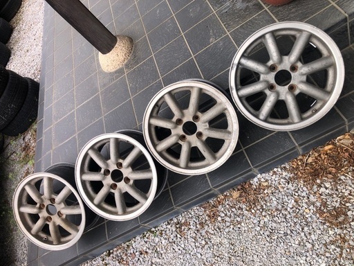 RSワタナベ 14inch アルミ4本組 サニトラ ハチロク 旧車用