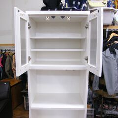 ニトリ レンジボード スリム ホワイト キッチンボード キッチン収納 食器収納 収納棚 収納家具 NITORI 札幌市 厚別区の画像