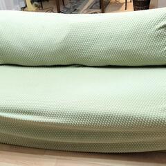 シミあり 伸縮3人がけソファーカバー