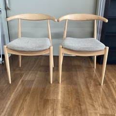 ダイニングチェアー〈2脚セット〉【町田市再生家具】250395