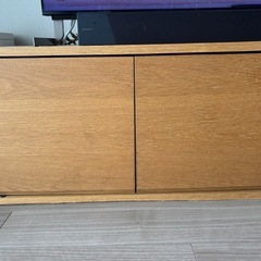 無印良品　スタッキングキャビネット　テレビ台　木材　ウォールナットの画像