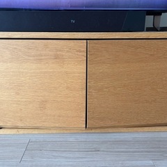 無印良品　スタッキングキャビネット　テレビ台　木材　ウォールナットの画像