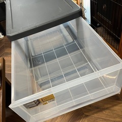 677 プラスチック収納3段ケース ブラック ※使用感、傷ありの画像